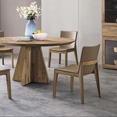 千匠一品意式极简风格优质胡桃木全实木仿真皮餐椅ZYP-A-X
