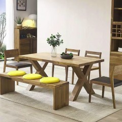 千匠一品意式极简风格优质胡桃木全实木环保油漆餐桌1.8米长方形餐桌CT189-02-X