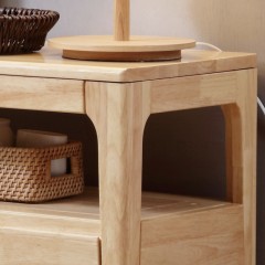 千匠一品 北欧现代简约风格精选橡胶木实木框架+橡胶木实木脚电视柜BDG05-Y