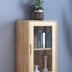 千匠一品 北欧现代简约风格精选橡胶木实木框架+橡胶木实木脚电视高柜BL02-Y