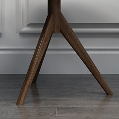 千匠一品 北欧现代简约风格精选橡胶木实木框架+橡胶木实木脚圆几BJ11-Y