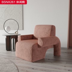 千匠一品 意式风格加厚灯芯绒+高密度海绵+实木内架休闲椅-BSNX261-S