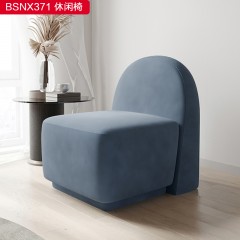 千匠一品 意式风格棉麻+高密度海绵+实木框架休闲椅-BSNX371-S