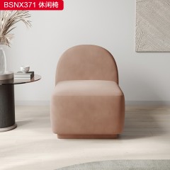 千匠一品 意式风格棉麻+高密度海绵+实木框架休闲椅-BSNX371-S