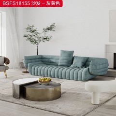 千匠一品 意式风格多层实木板+优质实木+高回弹海绵+优质高档绒布沙发-BSFS18155-S