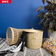 千匠一品户外优质印尼玛瑙编藤藤编篮GF-SN0005-W-B