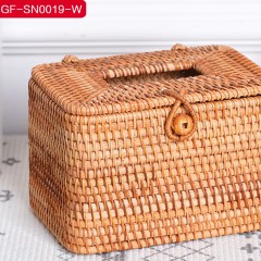 千匠一品户外优质印尼玛瑙编藤方形纸巾盒GF-SN0018-W-B