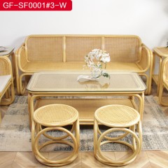 千匠一品户外优质印尼玛瑙编藤茶几 GF-SF0001 3-W-B