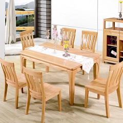△千匠一品 中式风格优质榉木实木多层板餐桌长方形餐桌CT212-X