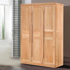 千匠一品 中式风格优质榉木实木多层板三门衣柜WS616-X