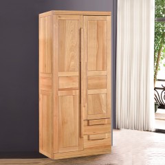 △千匠一品 中式风格优质榉木实木多层板两门衣柜WS618-X