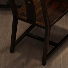 【精品】千匠一品轻奢新中式进口乌金木+环保漆餐椅x002-M