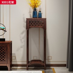 【精品】千匠一品 轻奢新中式风格 非洲喀麦隆进口乌金木+进口威士伯环保品牌油漆 简约大气花架X001-L