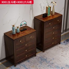 【精品】千匠一品 轻奢新中式风格 非洲喀麦隆进口乌金木+进口威士伯环保品牌油漆+五金配件 优雅大气斗柜X001-J