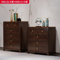 【精品】千匠一品 轻奢新中式风格 非洲喀麦隆进口乌金木+进口威士伯环保品牌油漆+五金配件 优雅大气斗柜X001-J
