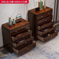 【精品】千匠一品 轻奢新中式风格 非洲喀麦隆进口乌金木+进口威士伯环保品牌油漆+五金配件 优雅大气斗柜X001-J