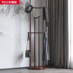 【精品】千匠一品 轻奢新中式风格 非洲喀麦隆进口乌金木+进口威士伯环保品牌油漆 优雅大气衣帽架X002-J