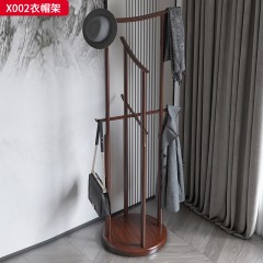 【精品】千匠一品 轻奢新中式风格 非洲喀麦隆进口乌金木+进口威士伯环保品牌油漆 优雅大气衣帽架X002-J