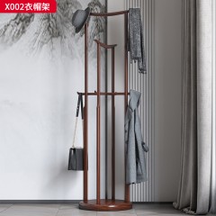 【精品】千匠一品 轻奢新中式风格 非洲喀麦隆进口乌金木+进口威士伯环保品牌油漆 优雅大气衣帽架X002-J