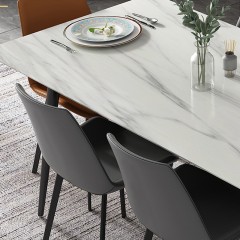 △千匠一品 现代风格岩板爆款餐桌餐椅组合1桌4椅超值超低价神仙组合LF603