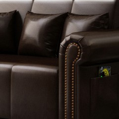 △千匠一品 美式轻奢风格精选多层实木结构+优质弹簧+高密度海绵功能沙发床777C-Y