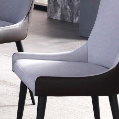 千匠一品意式极简风格稳固碳素钢脚优质环保皮餐椅CY801-M