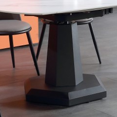 千匠一品 首推意式极简风格优质岩板+碳素钢脚伸缩餐台CT806#-J