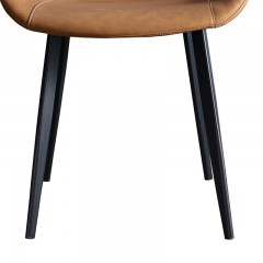 千匠一品 意式极简风格优质环保皮+碳素钢脚餐椅CY805-J