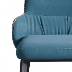 千匠一品意式极简风格优质环保皮+碳素钢脚餐椅CY811-J