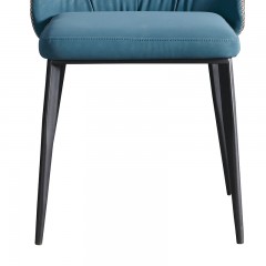 千匠一品意式极简风格优质环保皮+碳素钢脚餐椅CY811-J