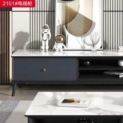 千匠一品 现代风格板木+岩板+碳素钢脚电视柜-2101#-S