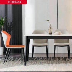 千匠一品 现代风格岩板+底板+实木框架脚餐桌-CT802A##-S