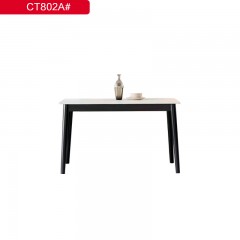 千匠一品 现代风格岩板+底板+实木框架脚餐桌-CT802A##-S