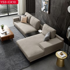 △【精品】千匠一品意式极简优质科技布+高密度海绵+羽绒+公仔棉实木内框架沙发YS3-CX10-H
