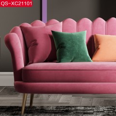 △【精品】千匠一品意式轻奢高档绒布+高密度海绵实木框架沙发QS-XC21101-H