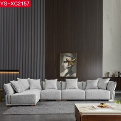 △【精品】千匠一品意式极简优质布艺+高密度海绵+实木框架五金脚沙发YS-XC2157-H