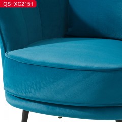 △【精品】千匠一品意式轻奢优质冰金绒+高密度海绵实木框架单人椅QS-XC2151-H