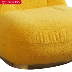 △【精品】千匠一品意式轻奢优质泰迪棉绒混纺+高密度海绵+实木内框架单椅QS-XC2155-H