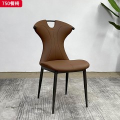 千匠一品 现代风格 西皮+密度海绵+碳素钢框架 时尚大气餐椅 750-X