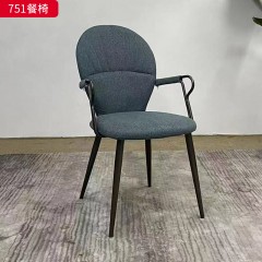 千匠一品 现代风格 布艺+碳素钢+高密度海绵 时尚大气餐椅 751-X