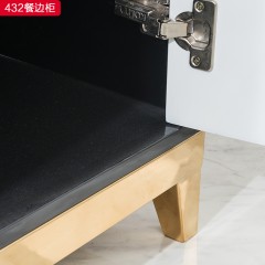 △千匠一品 现代风格+高密度板+不锈钢框架餐边柜-432-S