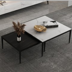 △【精品】千匠一品轻奢意式极简优质岩板+多层实木板大小方几组合YS3-PD006A-J