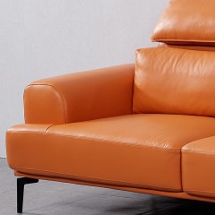 【精品】千匠一品轻奢意式极简进口头层真皮转角沙发YS3-2003-J