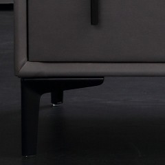 千匠一品现代意式极简精选优质扪仿皮+碳素钢脚床头柜DE009-CT-J