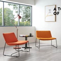 千匠一品现代意式极简精选优质布艺+高密度海棉+钢架喷涂靠背休闲椅DE016-XXY-J