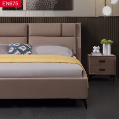 千匠一品现代风格甄选优质科技布+优质实木框架+高密度海绵+实木床脚1.51.8米床EN675-B