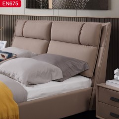 千匠一品现代风格甄选优质科技布+优质实木框架+高密度海绵+实木床脚1.51.8米床EN675-B