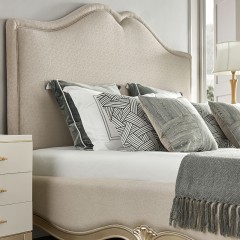 △【精品】千匠一品轻奢美式精选进口仿真皮+高密度海绵+实木框架+手工雕花1.8m床8805-M