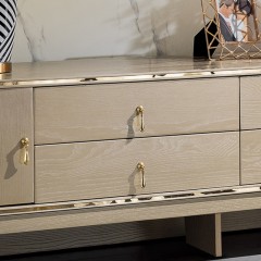 【精品】千匠一品轻奢美式精选实木多层板+实木脚电视柜YKX878-M