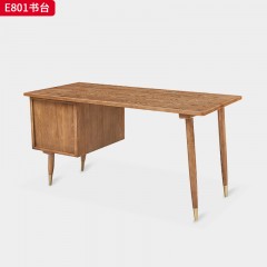 千匠一品 北欧风格 进口白蜡木+金属脚套 时尚简约书台E801-J